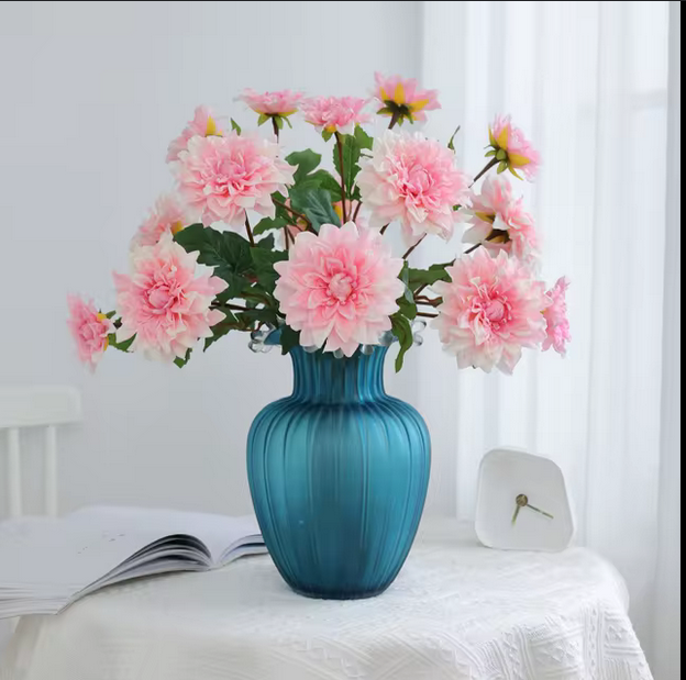Dahlia Artificial Flower vase