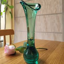 Acrylic Calla Lily Vase Clear Flower Bud Vase for Centerpieces, Small Skinny Narrow Vase for Single Flower (Transparent Green)