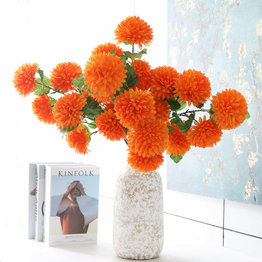 Artificial 6-head big chrysanthemum