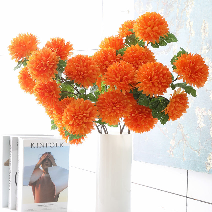 Artificial 6-head big chrysanthemum