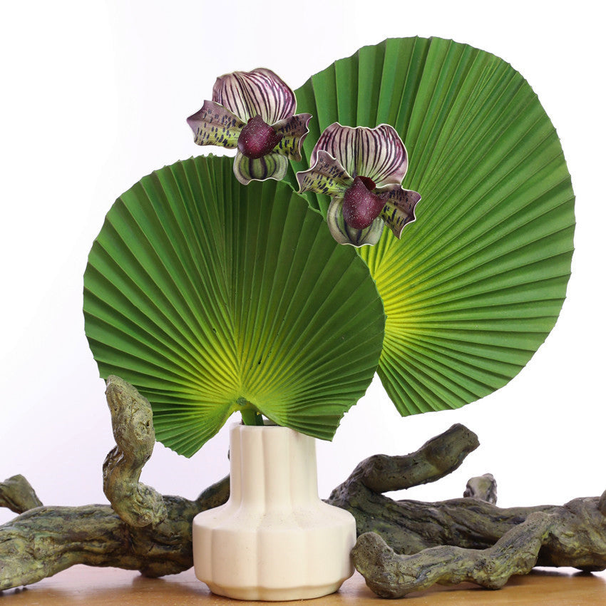Artificial Single-stem Paphiopedilum, Slipper Orchid
