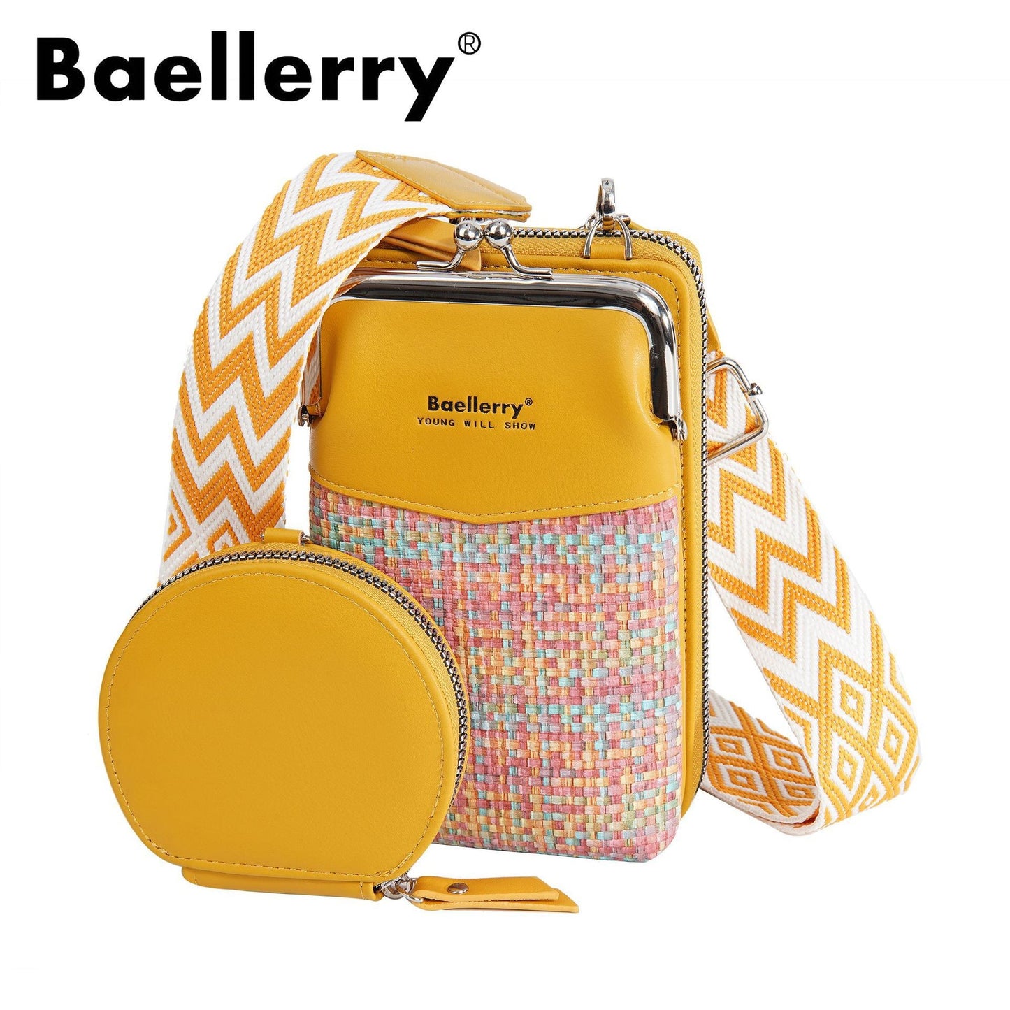Baellerry PU Leather multifunctional Bag, woman Handbags ,cross body lady Phone and cash single shoulder purse