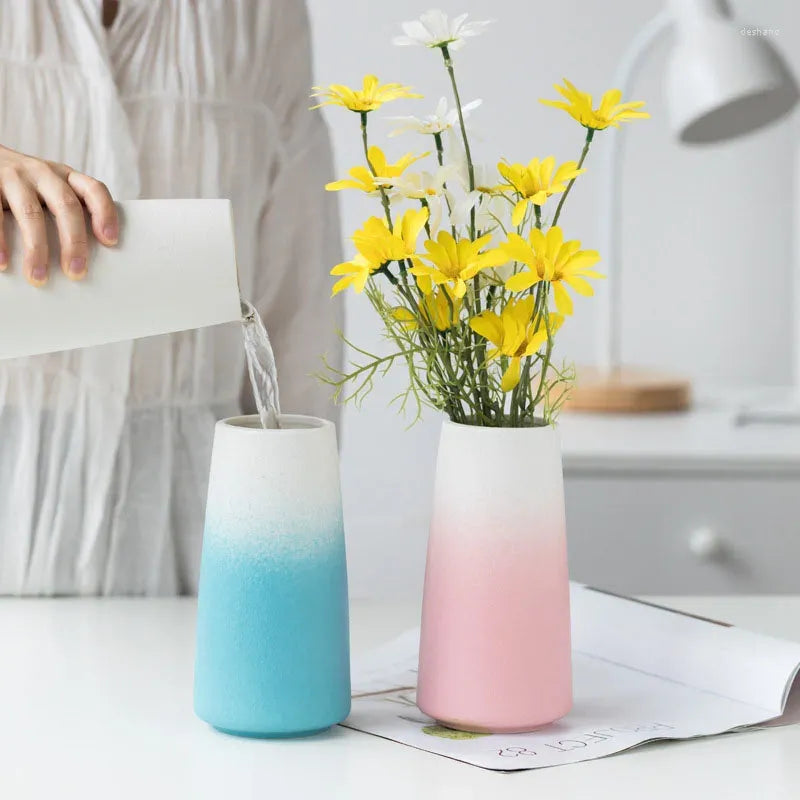Ceramic Vase Gradient Color Modern Flower Vas