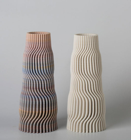 Geometric Beach Wave Vase for Home Decor