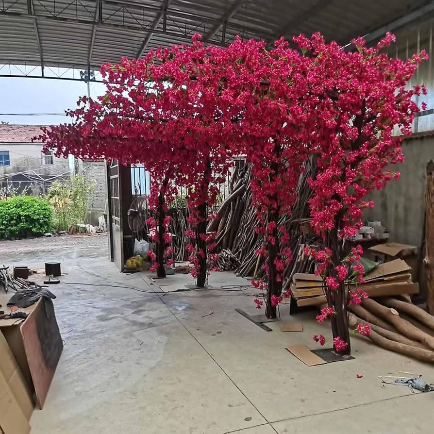 Artificial Pink Bougainvillea Tree with Arching Canopy