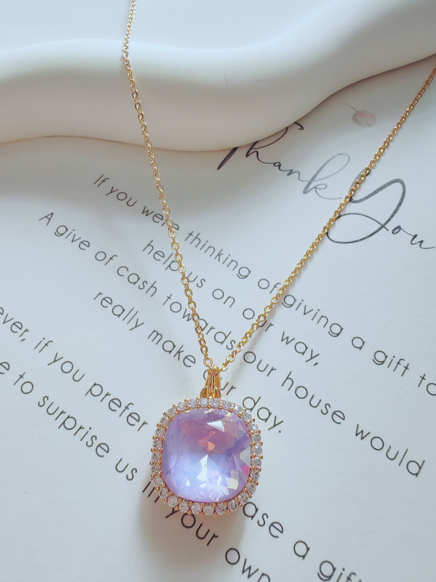 Lavender Pendant Necklace