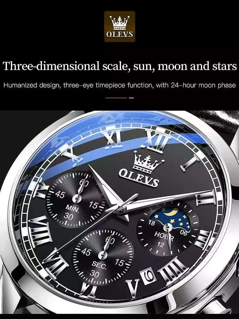 OLEVS 2872 Classic Leather Quartz Watch