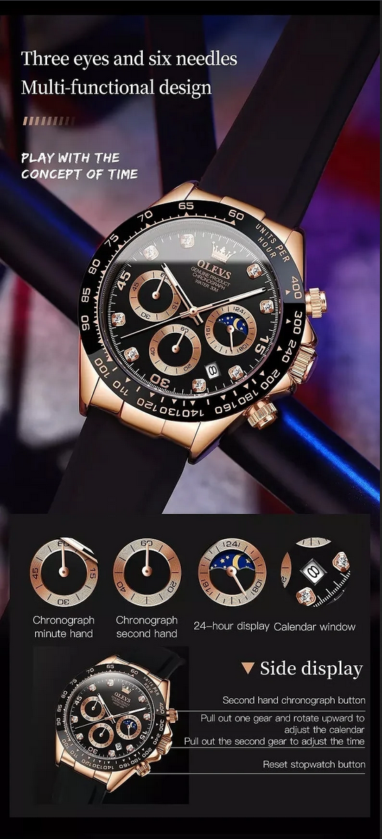 OLEVS 2875 Chronograph Watch Luxury Sport