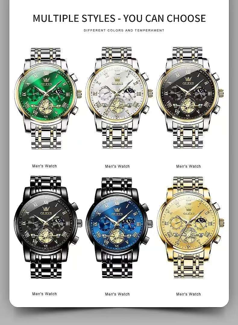 Olevs Watch 2859 Luxury Business Chronograph