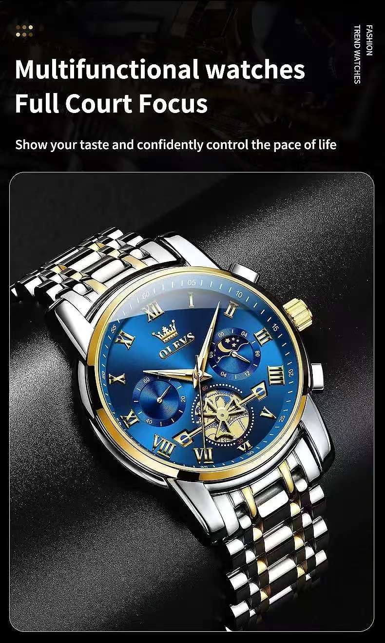 Olevs Watch 2859 Luxury Business Chronograph