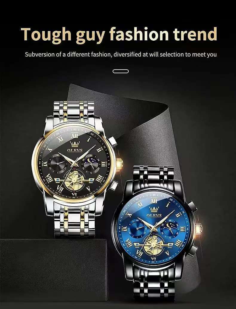 Olevs Watch 2859 Luxury Business Chronograph