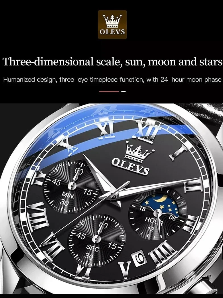 Olevs Watch 2871 Luxury Fashion Quartz Analog Watch