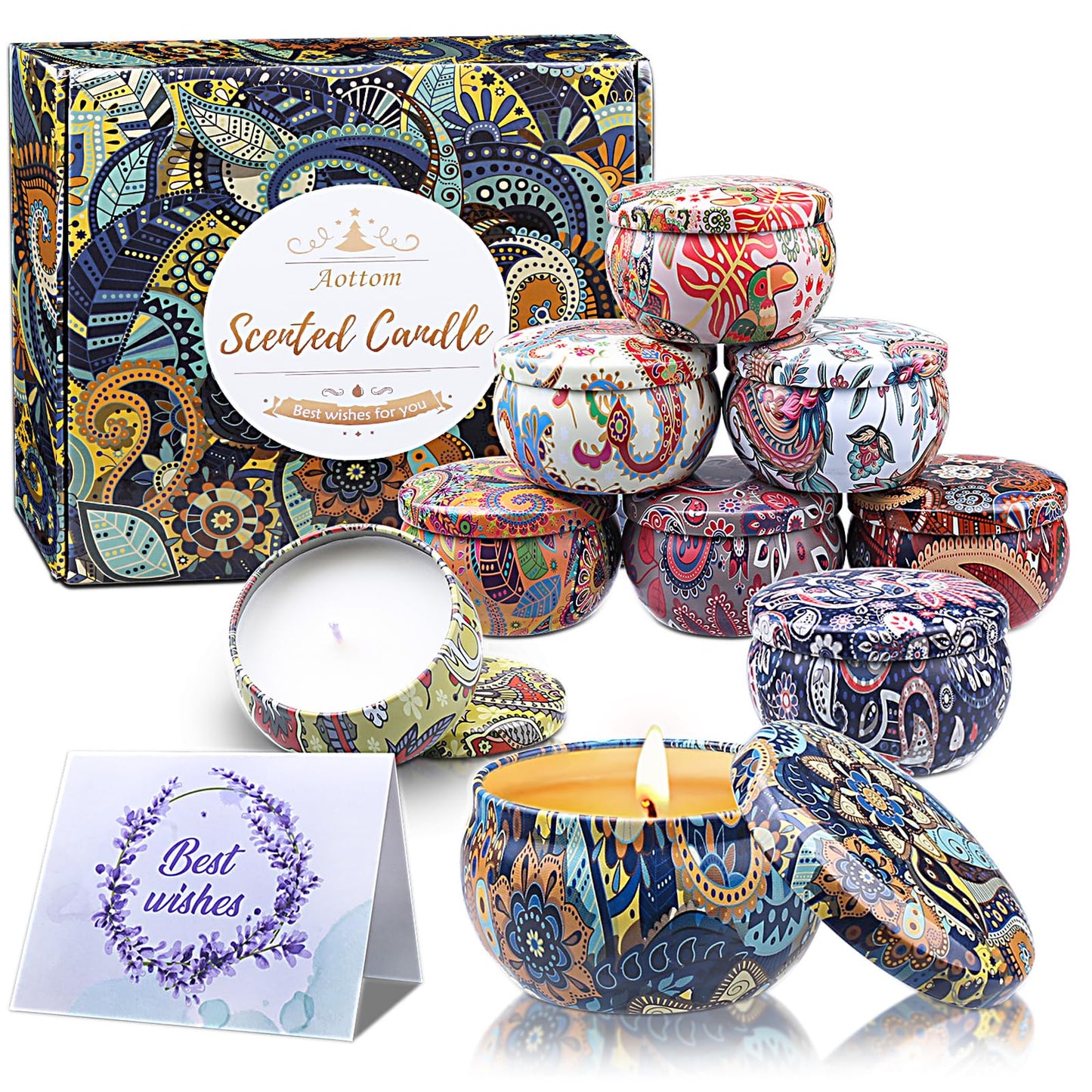 Aromatherapy candle six-piece gift box