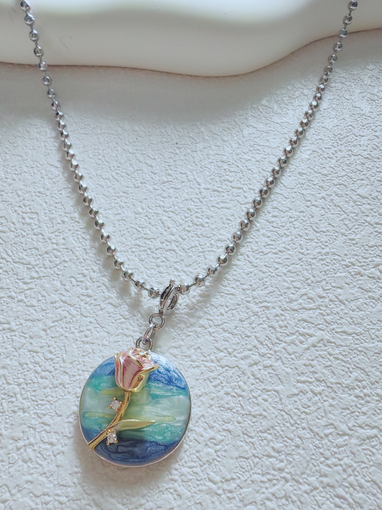 Enchanted Rose Garden Pendant Necklace