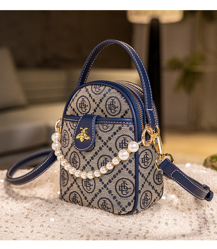 Versatile And Fashionable Custom Embroidered Shoulder Crossbody Small Round Bag