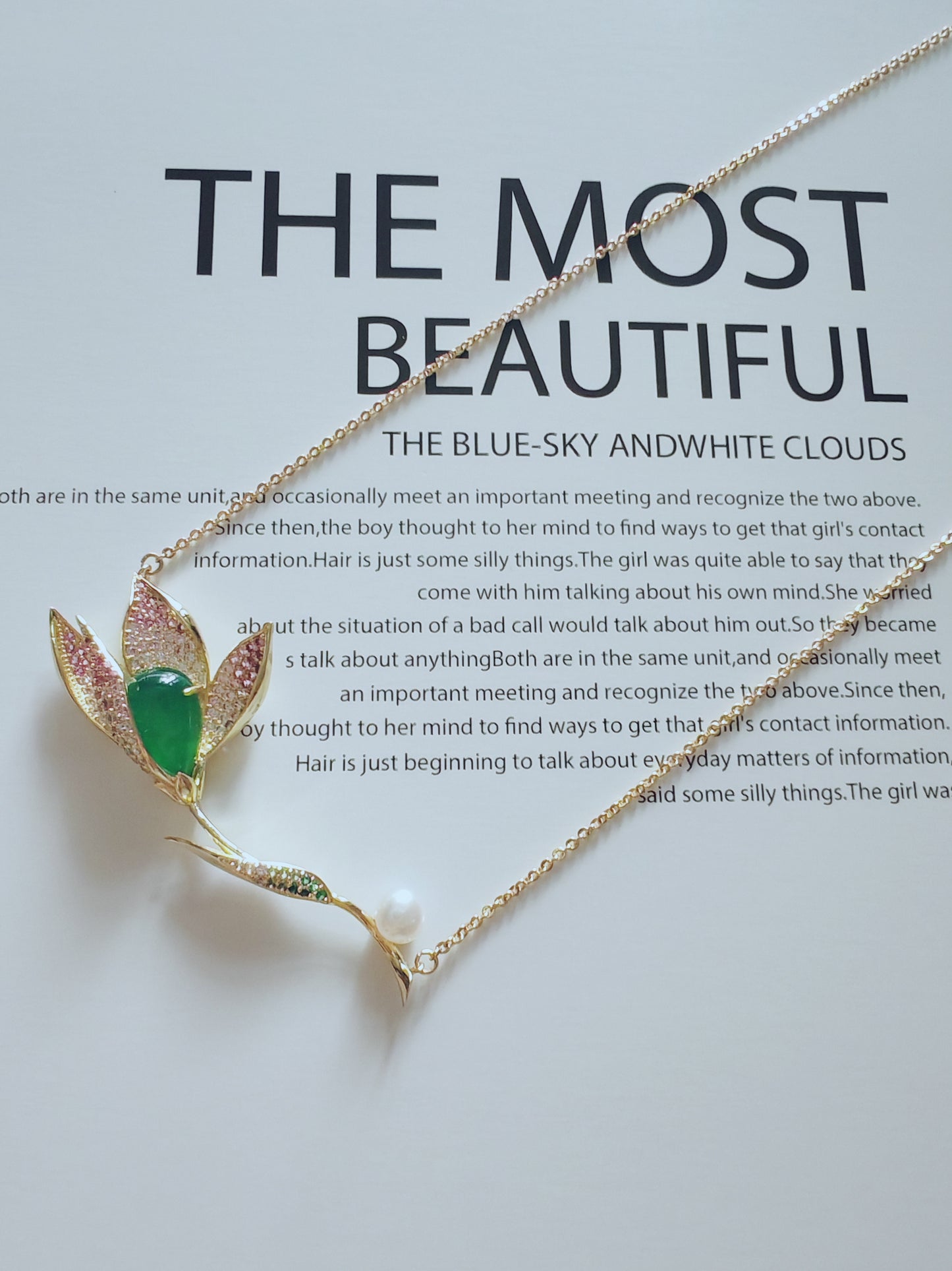 Floral Gemstone Necklace