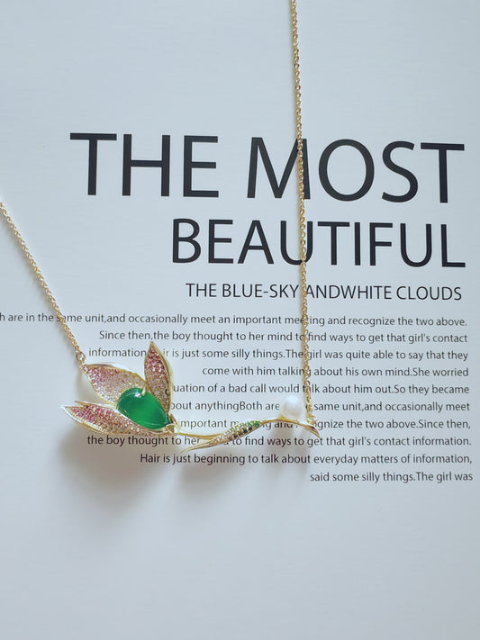 Floral Gemstone Necklace