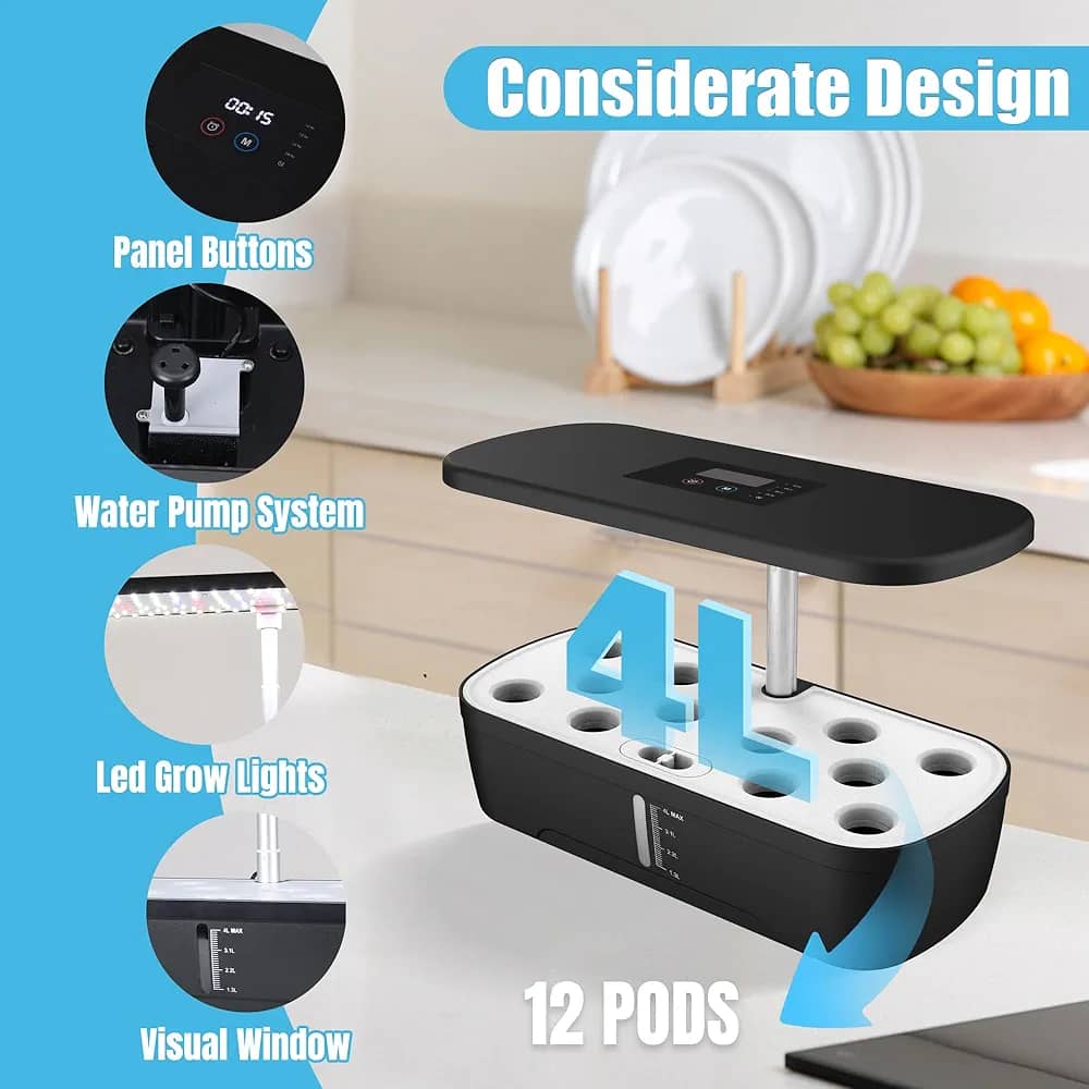 Hydroponics System With Grow Light