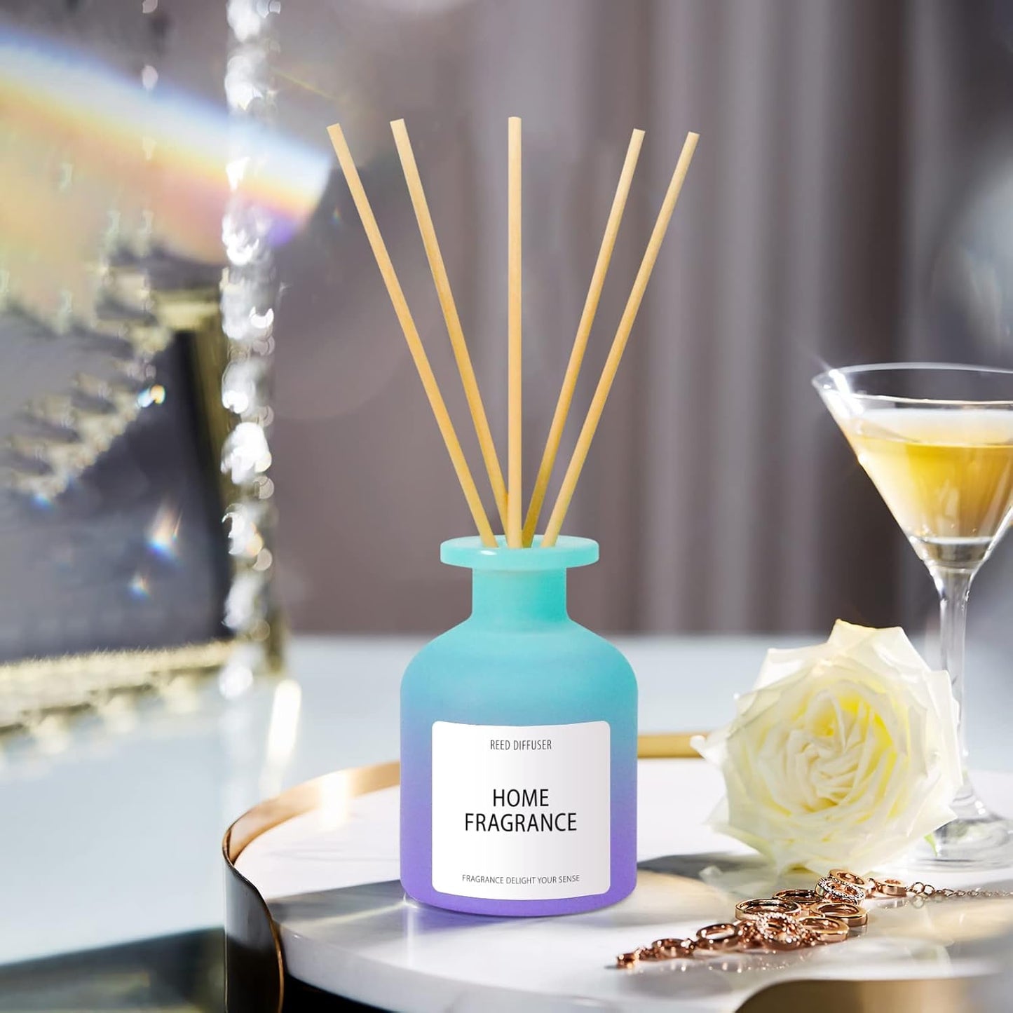 Round Glass Diffuser Bottle