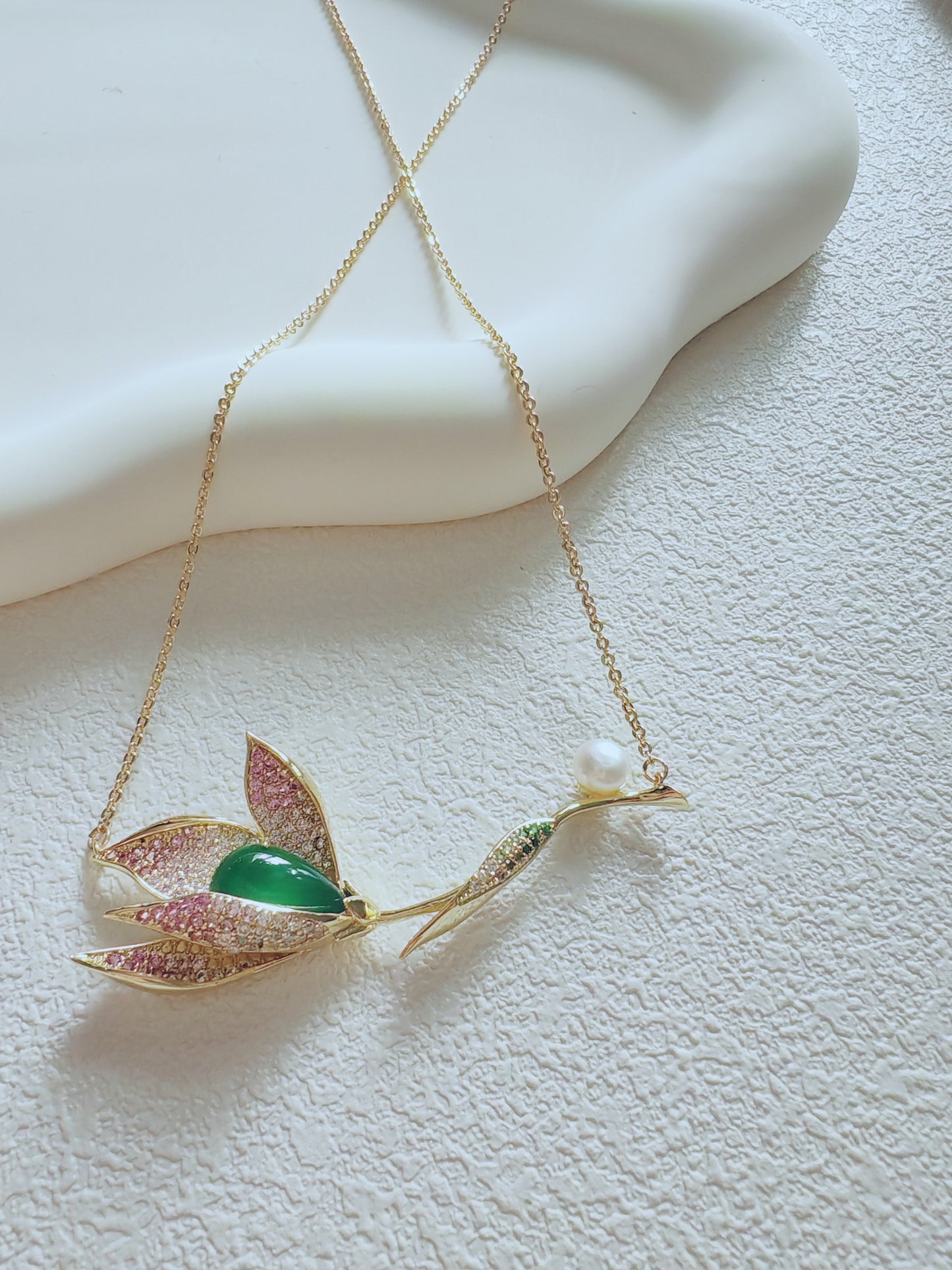 Floral Gemstone Necklace