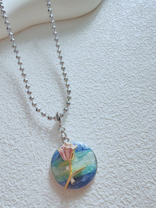 Enchanted Rose Garden Pendant Necklace