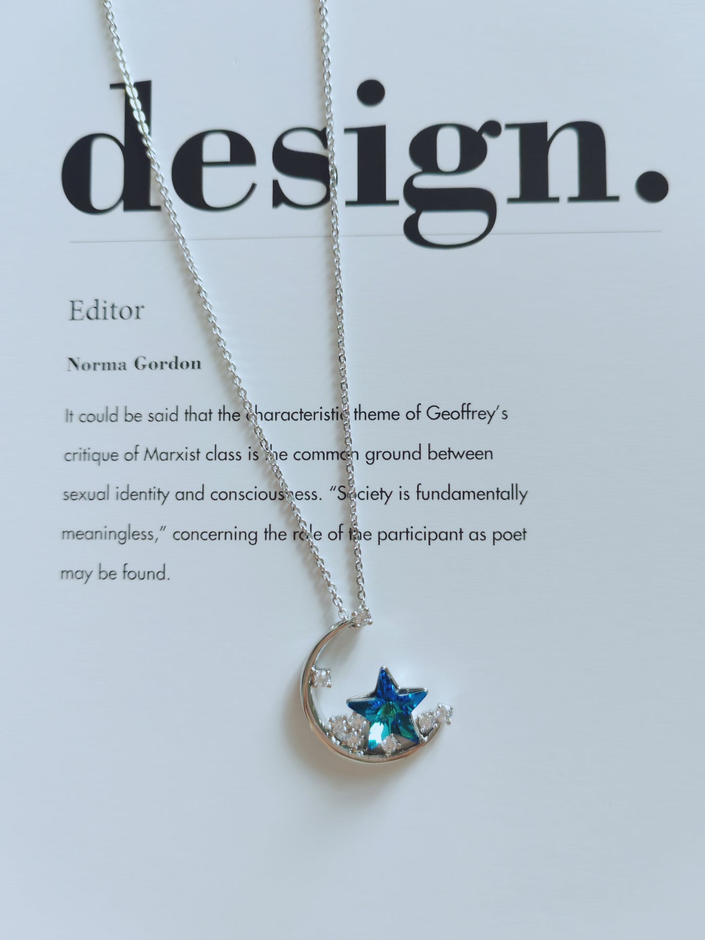 Moon and Star jewelery set (neckles and earrings)