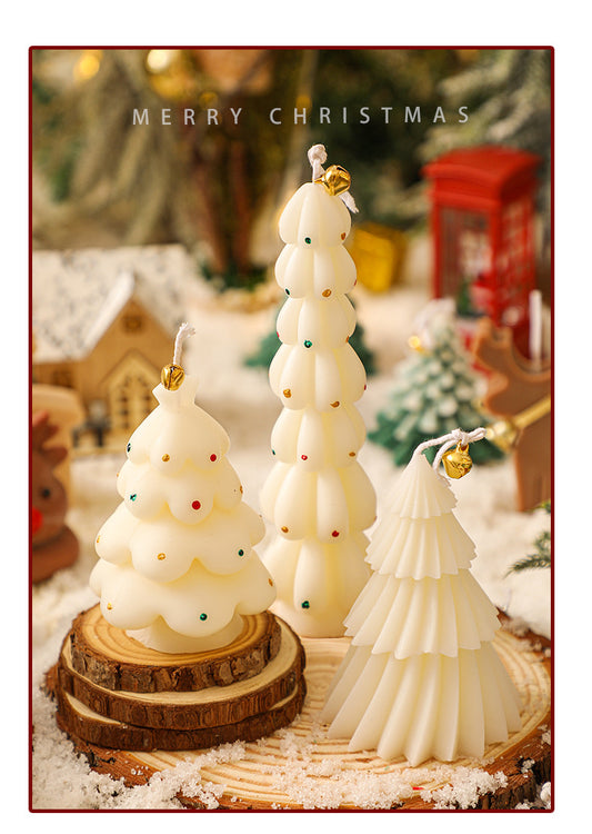 1pc Christmas Scented Candle Tabletop Decor Atmospheric Ornament Gift Holiday Mini Christmas Tree Candle