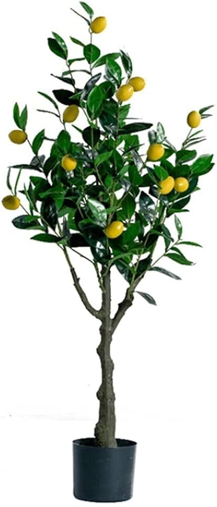 Artificial Trees Artificial Plant Pot Lemon Tree, Lifelike Faux