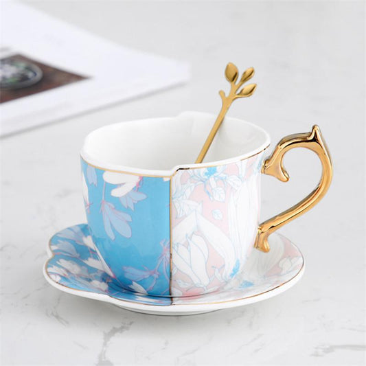 Fashion Ceramic Tea Cup Set Irregular Shape