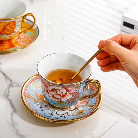 Ceramic Coffee Cup with Saucer