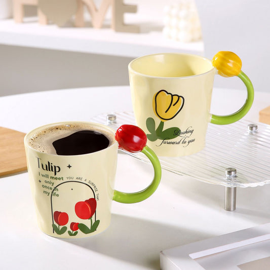 Coffee Mug Ceramic Flower