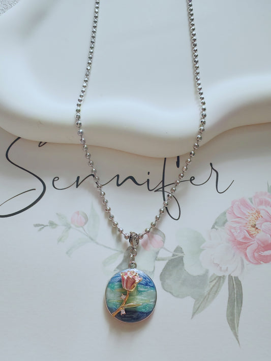 Enchanted Rose Garden Pendant Necklace