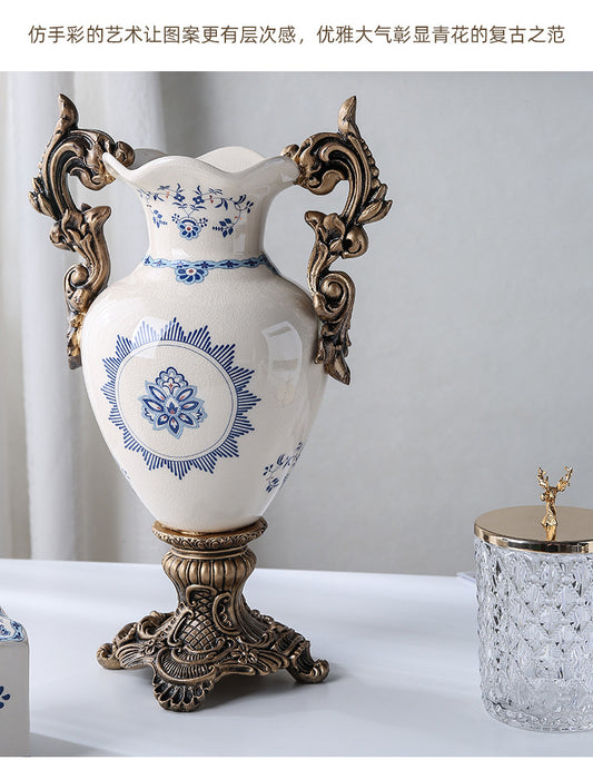 European-Style Ceramic Large Flower Vases for Living Dining