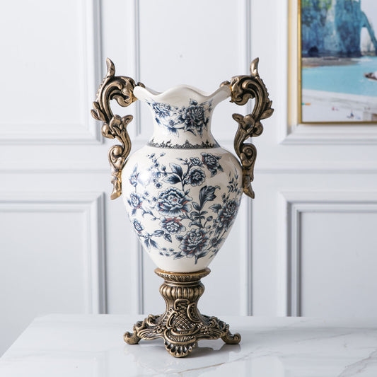 European-Style Ceramic Large Flower Vases for Living Dining