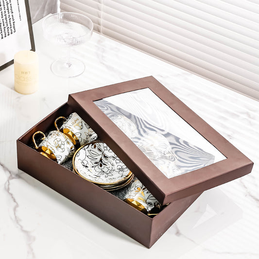 European Style Coffee Cup Vintage Designs Porcelain Tea Set