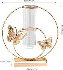 Glass Test Tube Flower Vase, Desktop Flower
