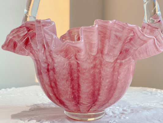 Pink Crystal Basket Flower