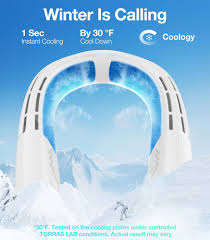 Portable Neck Fan with Large Cooling Plate, Neck Air Conditioner 360° Cooling Fans That Blow Cold Air to Back, Wearable Personal AC Quiet 6000mAh Rechargeable,3 Speeds/Refrigerations for Travel Office