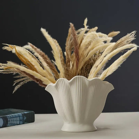 Shell Shape Ceramic Flower Vase