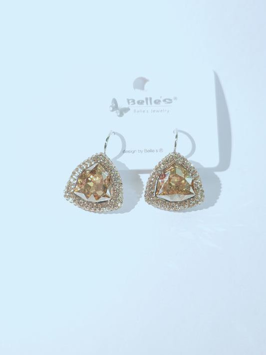 Silver S925 Etsy Elegant Swarovski Crystal Triliant Fancy Stone Stud  earrings