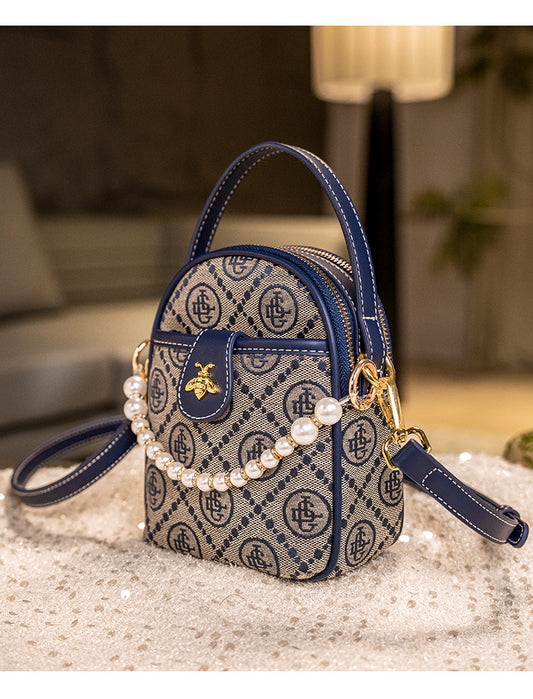 Versatile And Fashionable Custom Embroidered Shoulder Crossbody Small Round Bag