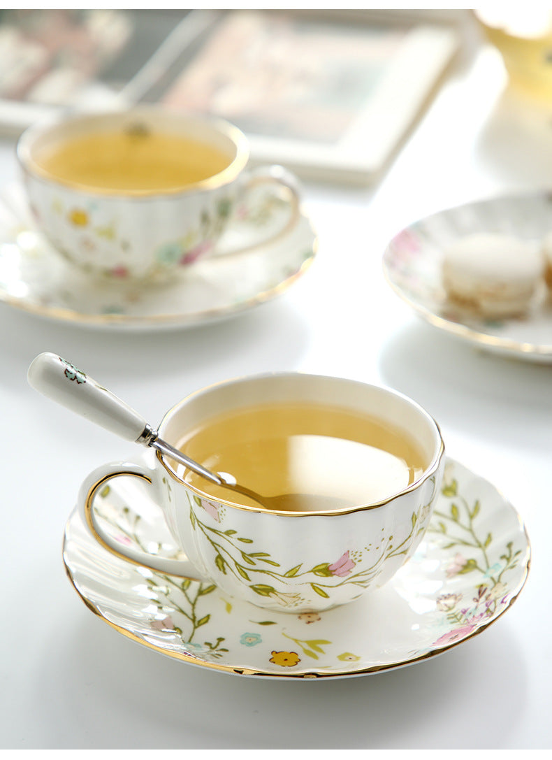 WAIT FLY Pastoral Series Floral Tea Cup