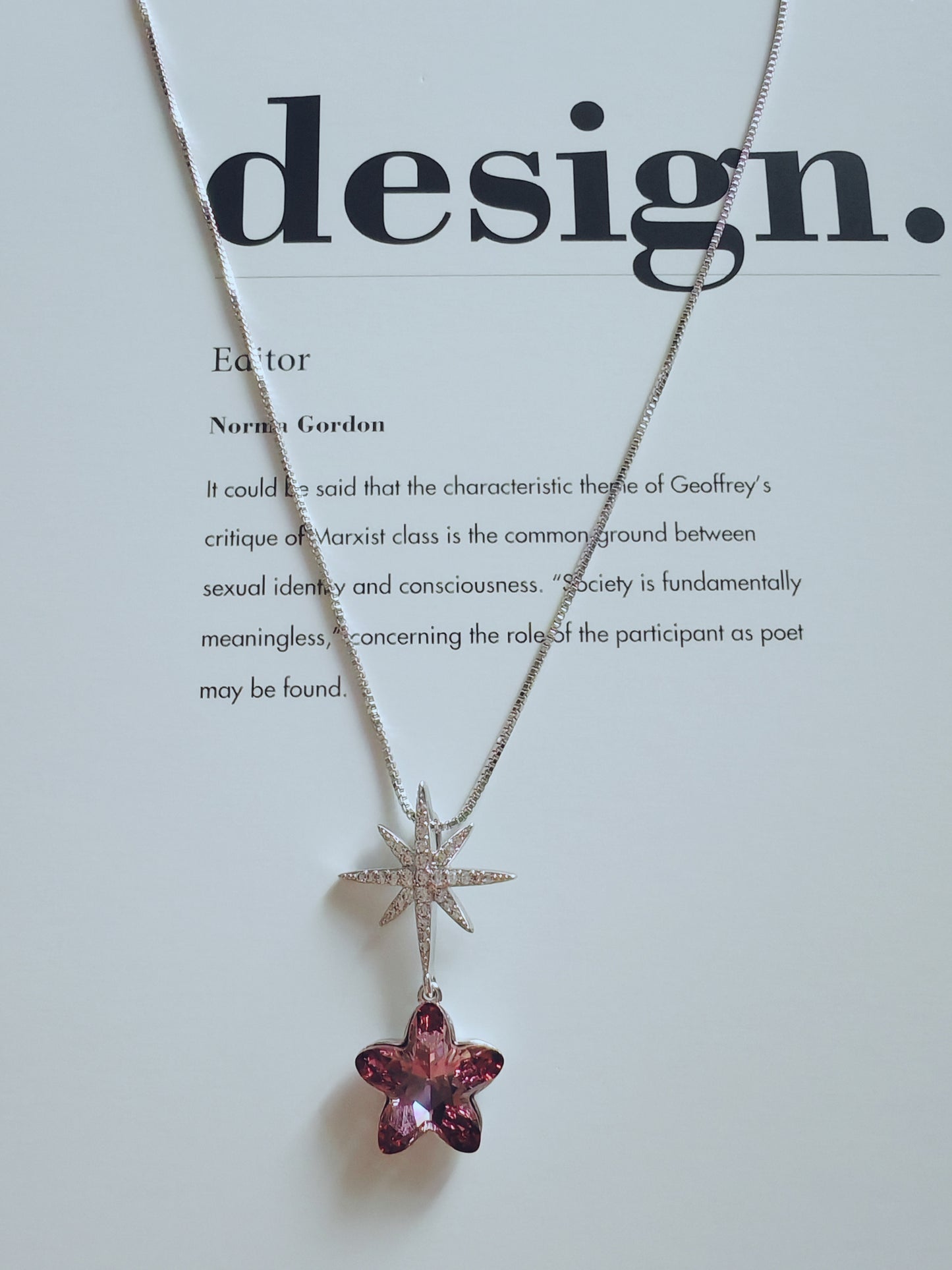 pink star pendant necklace