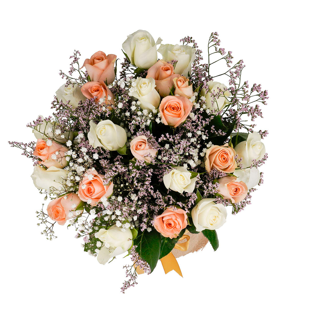 Peach Bunch Mixed Flowers