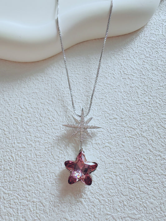 pink star pendant necklace