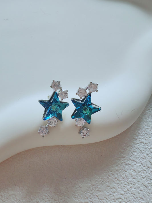 Moon and Star jewelery set (neckles and earrings)
