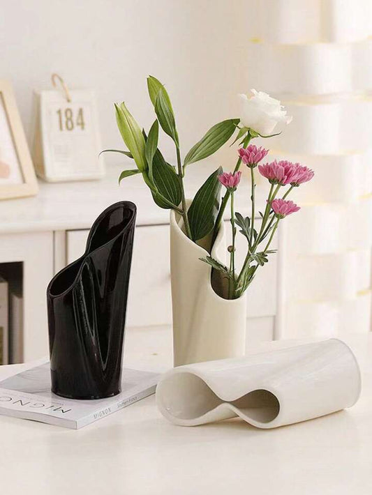 simple creative resin double hole vase decor