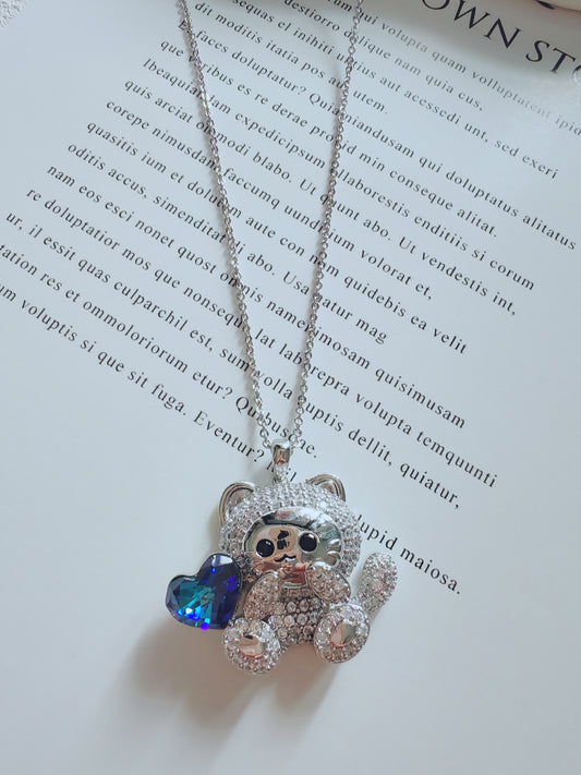 teddy bear necklace